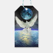 Dove of Peace over Planet Earth Sunrise Cadeaulabel (Voorkant)