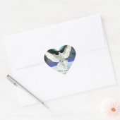 Dove of Peace over Planet Earth Sunrise Hart Sticker (Envelop)