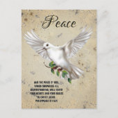 Dove of Peace Personalized Scripture Verse Briefkaart (Voorkant)