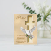 Dove of Peace Personalized Scripture Verse Briefkaart (Staand voorkant)