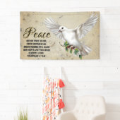 Dove of Peace Personalized Scripture Verse Church Spandoek (Insitu)