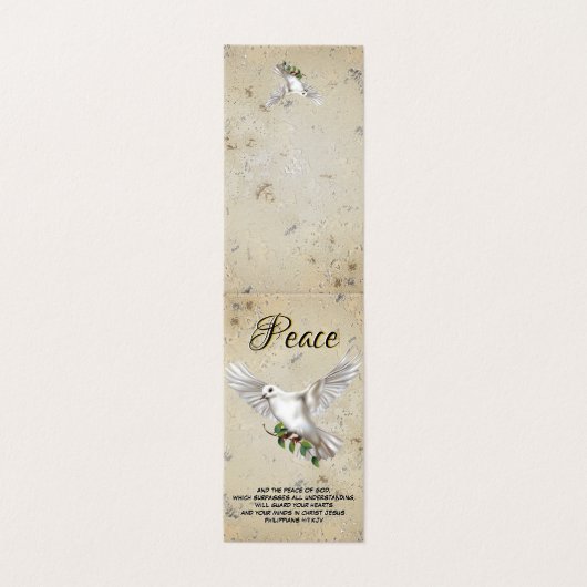Dove of Peace Personalized Scripture Verse Kaart (Buitenkant ongevouwen)
