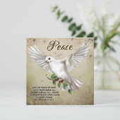 Dove of Peace Personalized Scripture Verse Kaart (Staand voorkant)