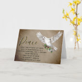 Dove of Peace Personalized Scripture Verse Kaart (Gele Bloem)