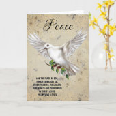 Dove of Peace Personalized Scripture Verse Kaart (Gele Bloem)