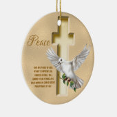 Dove of Peace Personalized Scripture Verse Keramisch Ornament (Rechts)