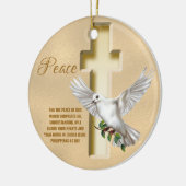Dove of Peace Personalized Scripture Verse Keramisch Ornament (Links)