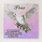 Dove of Peace Personalized Scripture Verse Legpuzzel (Verticaal)