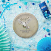 Dove of Peace Personalized Scripture Verse Papieren Bordje (Feest)