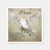 Dove of Peace Personalized Scripture Verse Servet (Voorkant)
