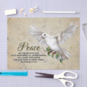 Dove of Peace Personalized Scripture Verse Tissuepapier (Craft)
