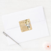 Dove of Peace Personalized Scripture Verse Vierkante Sticker (Envelop)