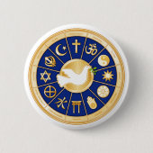 Dove of Peace Ronde Button 5,7 Cm (Voorkant)