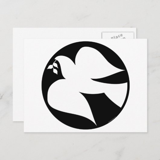Dove of Peace Sign Briefkaart (Voorkant / Achterkant)