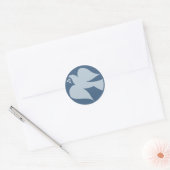 Dove of Peace Sign Ronde Sticker (Envelop)
