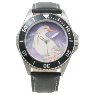 Dove of peace stylish trendy horloge