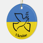 Dove of Peace Ukraine Flag Design Keramisch Ornament (Links)