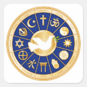 Dove of Peace Vierkante Sticker (Voorkant)