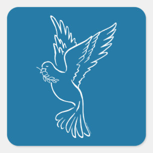 Dove of Peace Vierkante Sticker