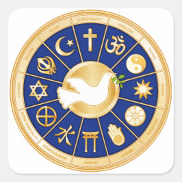 Dove of Peace Vierkante Sticker