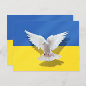 Dove of Peace Vlag van het Oekraïense Briefkaart (Voorkant / Achterkant)