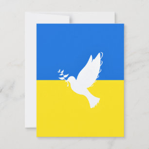 Dove of Peace - vlag van Oekraïne - vrijheid - vre RSVP Kaartje