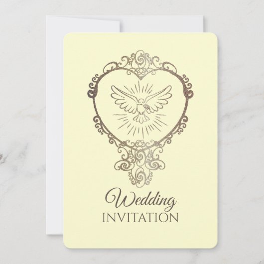 Dove of Peace - Wedding Kaart (Voorkant)