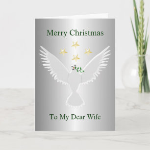 Dove of Peace Wife Kerstmis Feestdagen Kaart