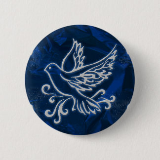 Dove on Blue Foil Ronde Button 5,7 Cm