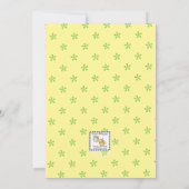 Dove on Branch Yellow Christening Invitation (Dos)