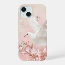 Dove paisible avec Fleurs Aquarelle Téléphone Case
