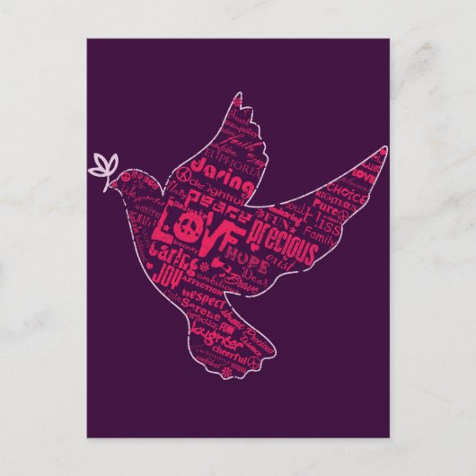 Dove Peace Collage Briefkaart (Voorkant)