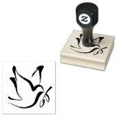 Dove peace tekening rubberstempel (Gestempeld)