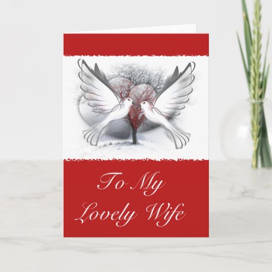 Dove personnalisée avec carte de coeur (Devant)