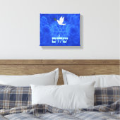 Dove - Shalom Canvas Afdruk (Insitu (Slaapkamer))