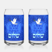 Dove - Shalom Fractal Blikvorm Glas (Voorkant)