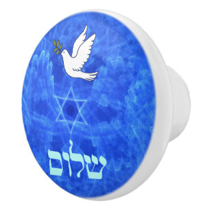 Dove - Shalom Keramische Knop