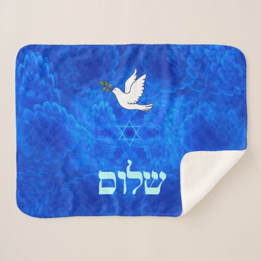 Dove - Shalom Sherpa Deken (Voorkant (horizontaal))