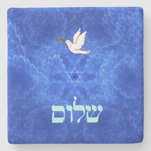 Dove - Shalom Stenen Onderzetter (Voorkant)