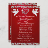 Dove, Silver Heart & Glitter, QR-code - Crimson Kaart (Voorkant / Achterkant)