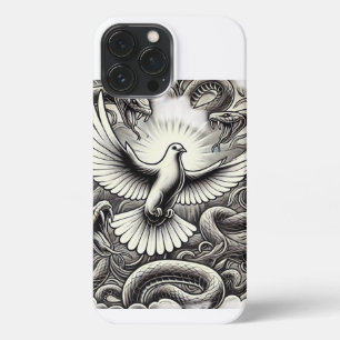 Dove snake pit tattoo ontwerp iPhone 13 pro max hoesje