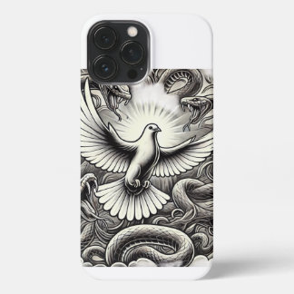 Dove snake pit tattoo ontwerp iPhone 13 pro max hoesje