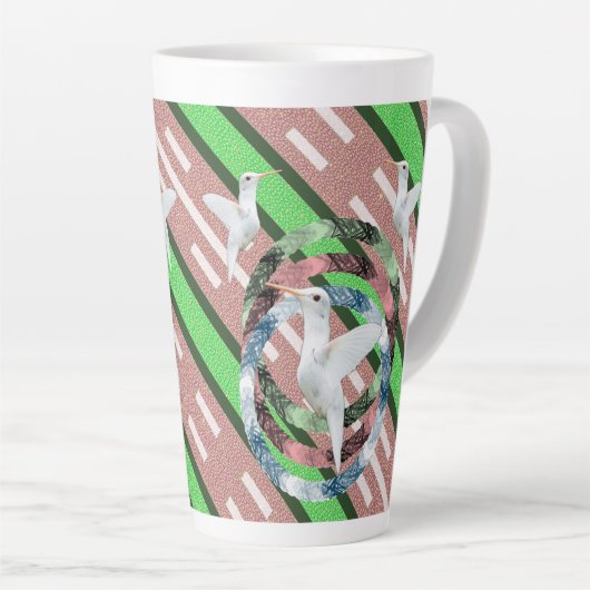 Dove Stripe Latte Mok (Rechterhoek)