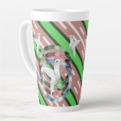 Dove Stripe Latte Mok (Linkerhoek)