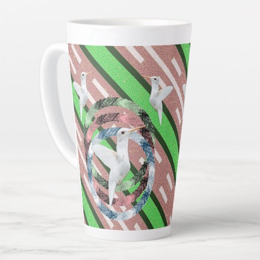 Dove Stripe Latte Mok (Linkerhoek)