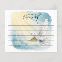 Dove Sunlight Share a Memory Funeral Kaart