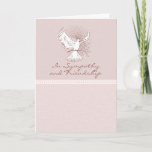 Dove Sympathy Card - In Sympathie en Vriendschap Kaart
