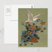 Dove Vergeet me niet vier blad klaver bel Evergree Briefkaart (Voorkant / Achterkant)