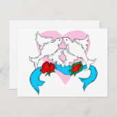 Dove Wedding Decoration Briefkaart (Voorkant / Achterkant)