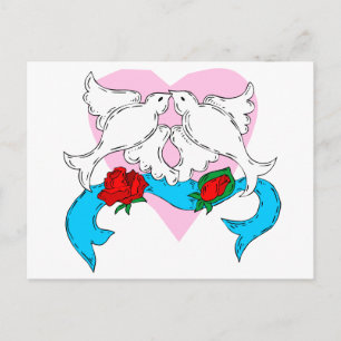 Dove Wedding Decoration Briefkaart